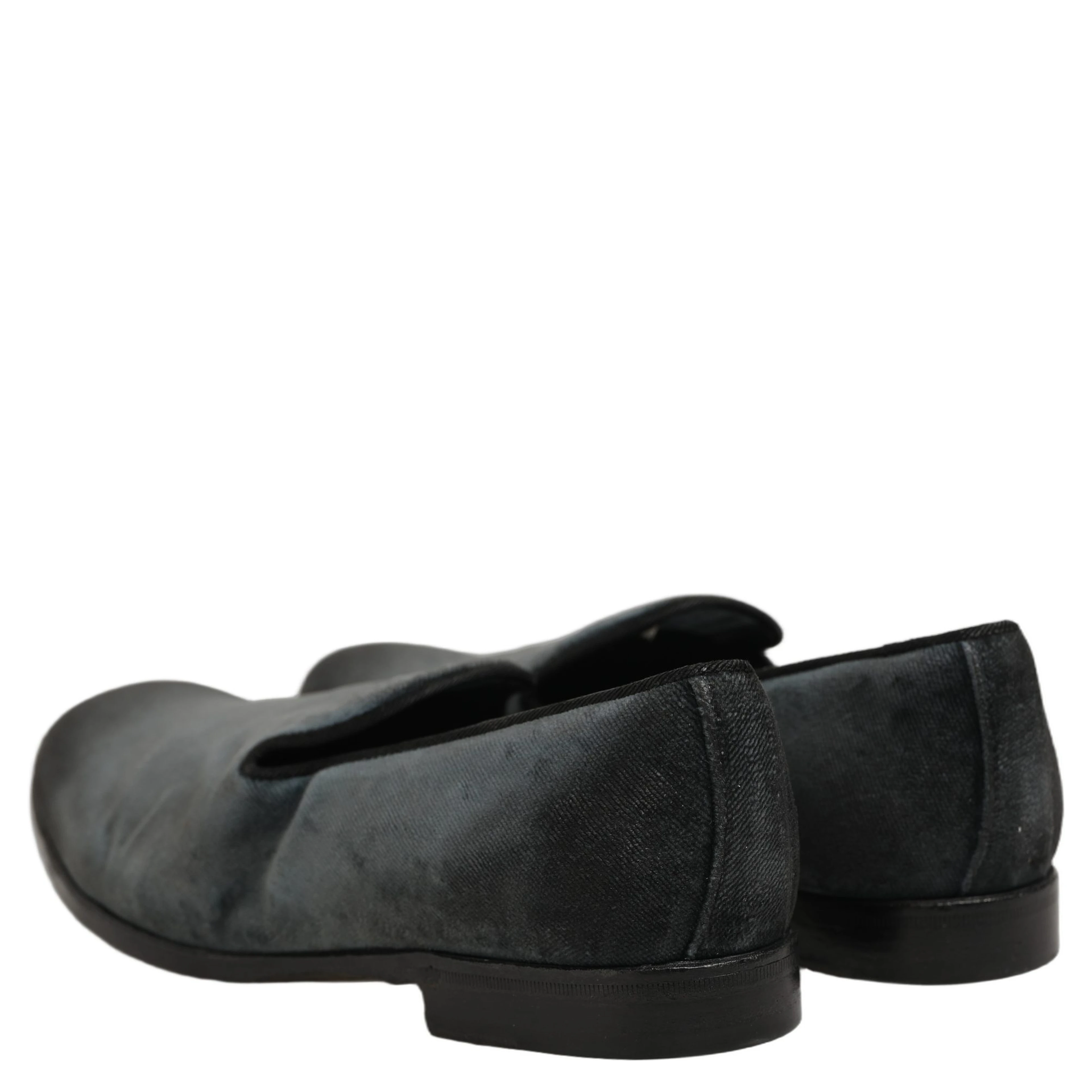 Blue Suede Slip On Men Slippers Loafers Shoes