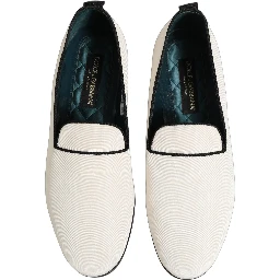 White Velvet Slip On Men Flats Loafers Shoes