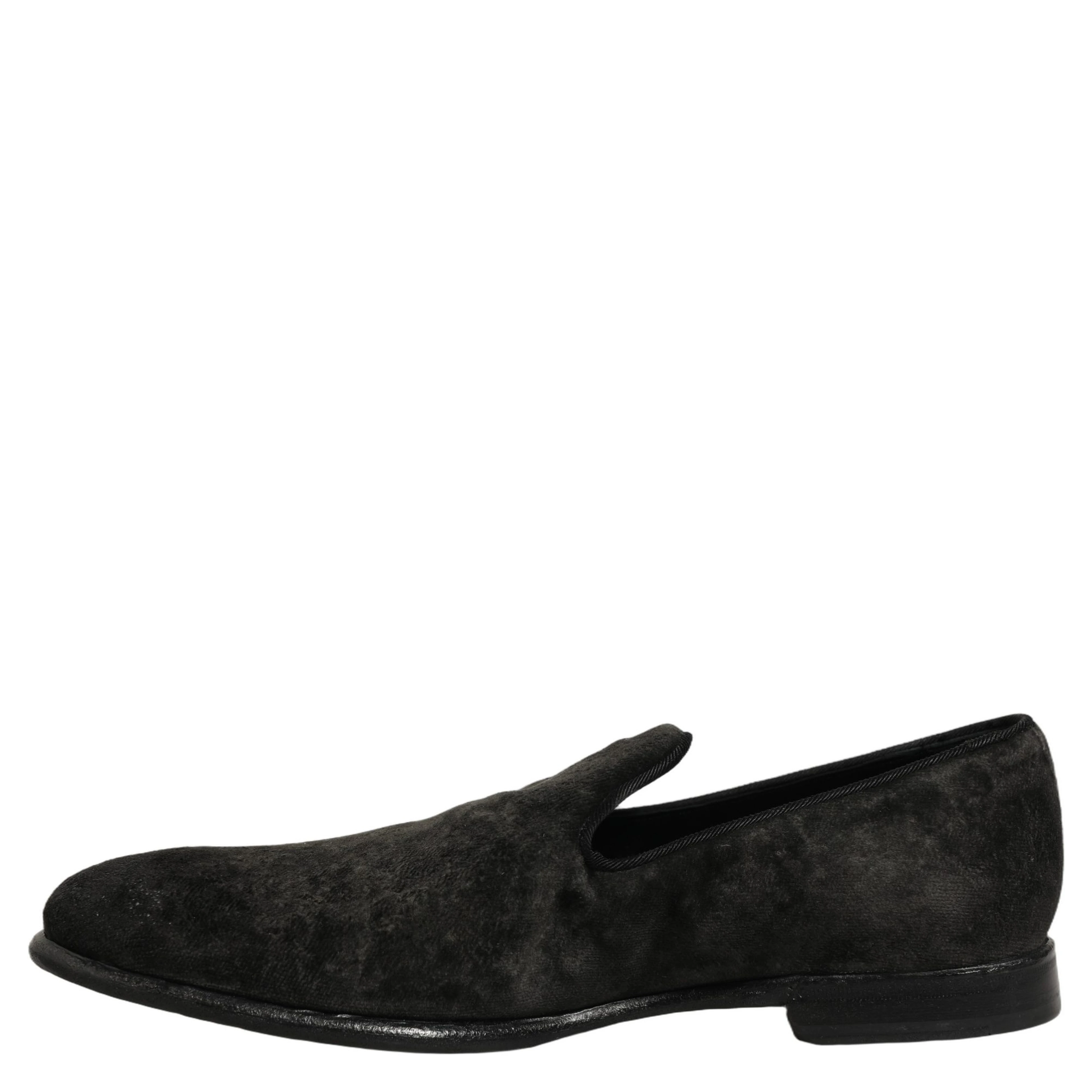 Black Suede Slip On Men Slippers Loafers Shoes
