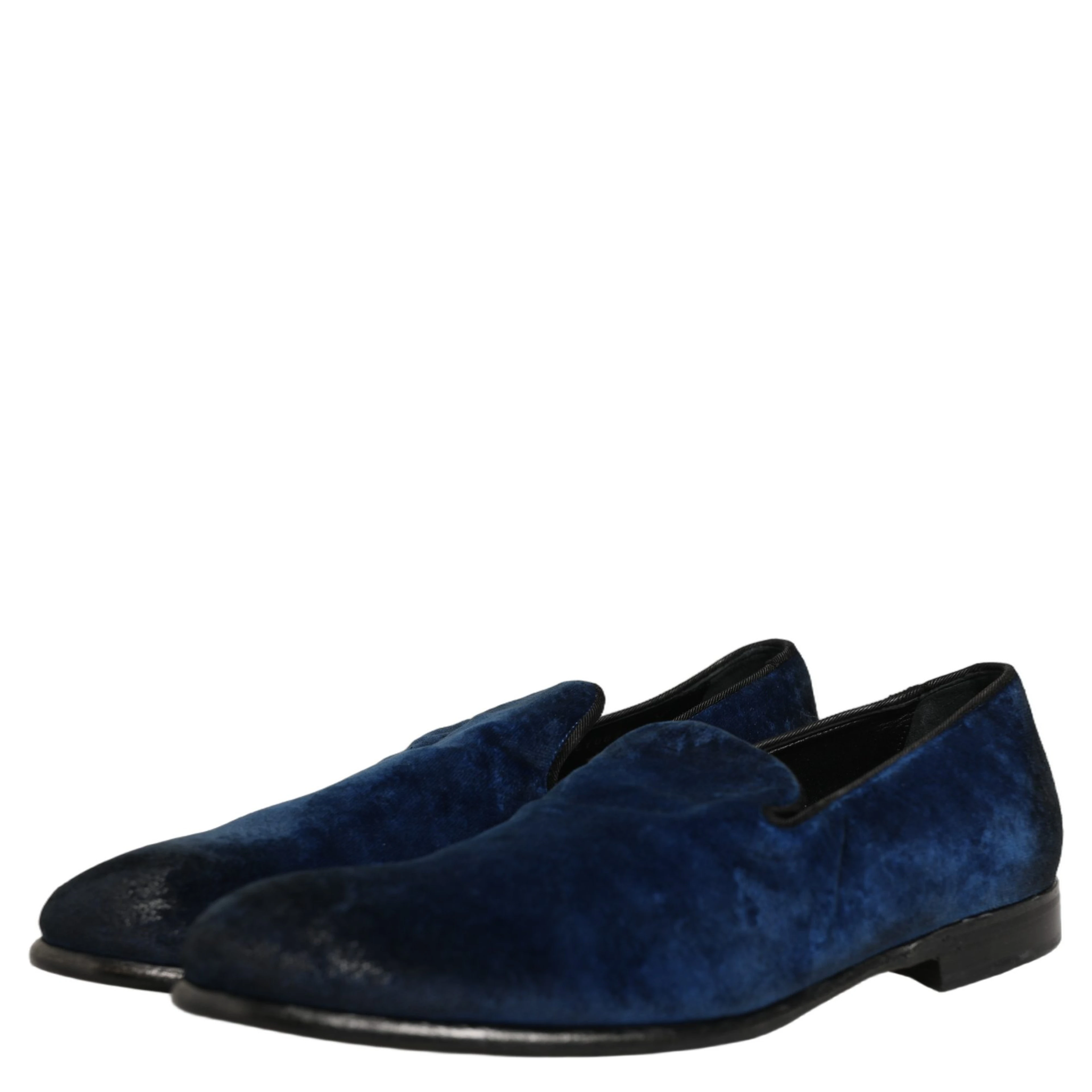Blue Suede Slip On Men Slippers Loafers Shoes