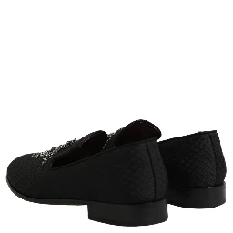 Black Suede Cross Slip On Men Loafers Shoes