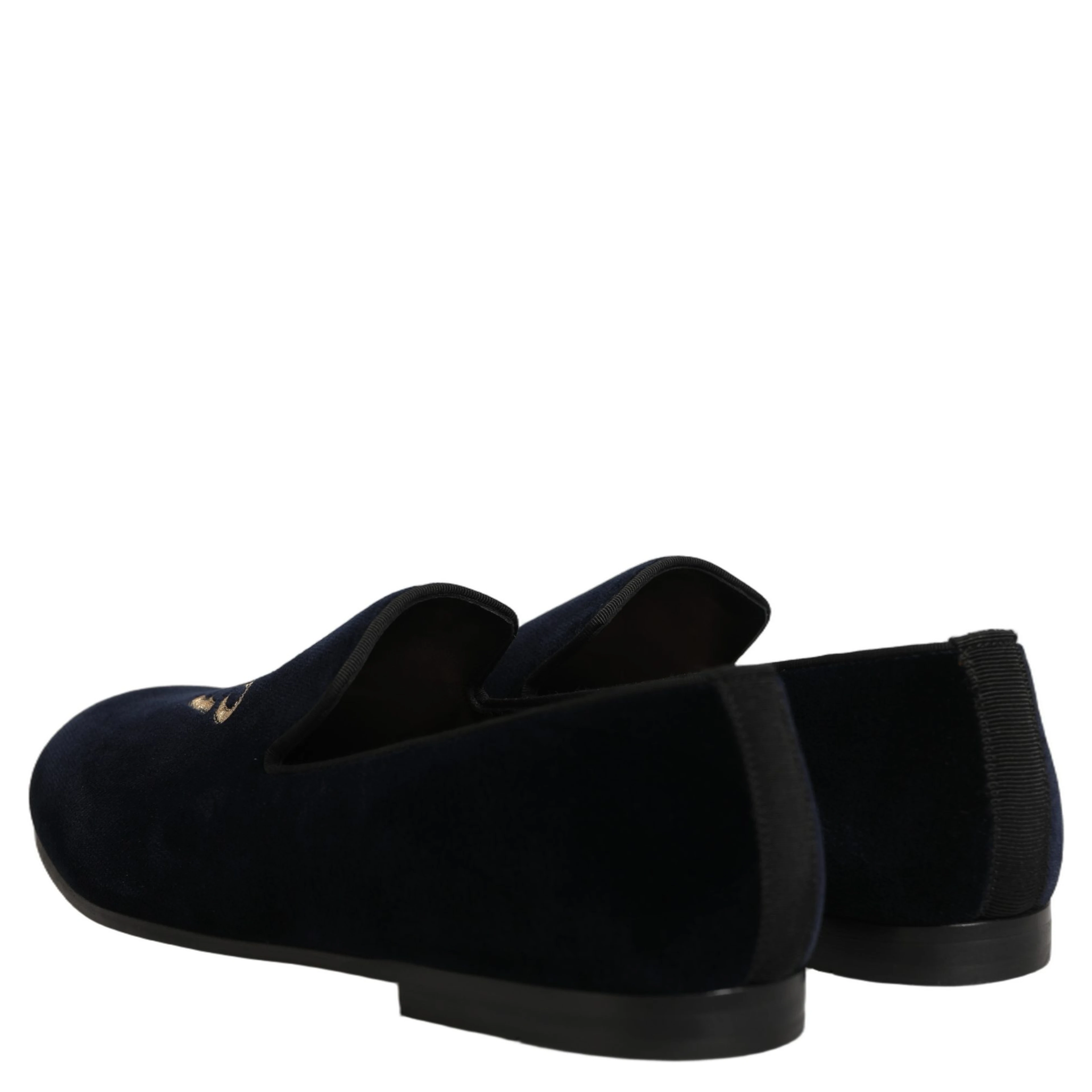 Black Suede DG Logo Slippers Men Loafers Shoes
