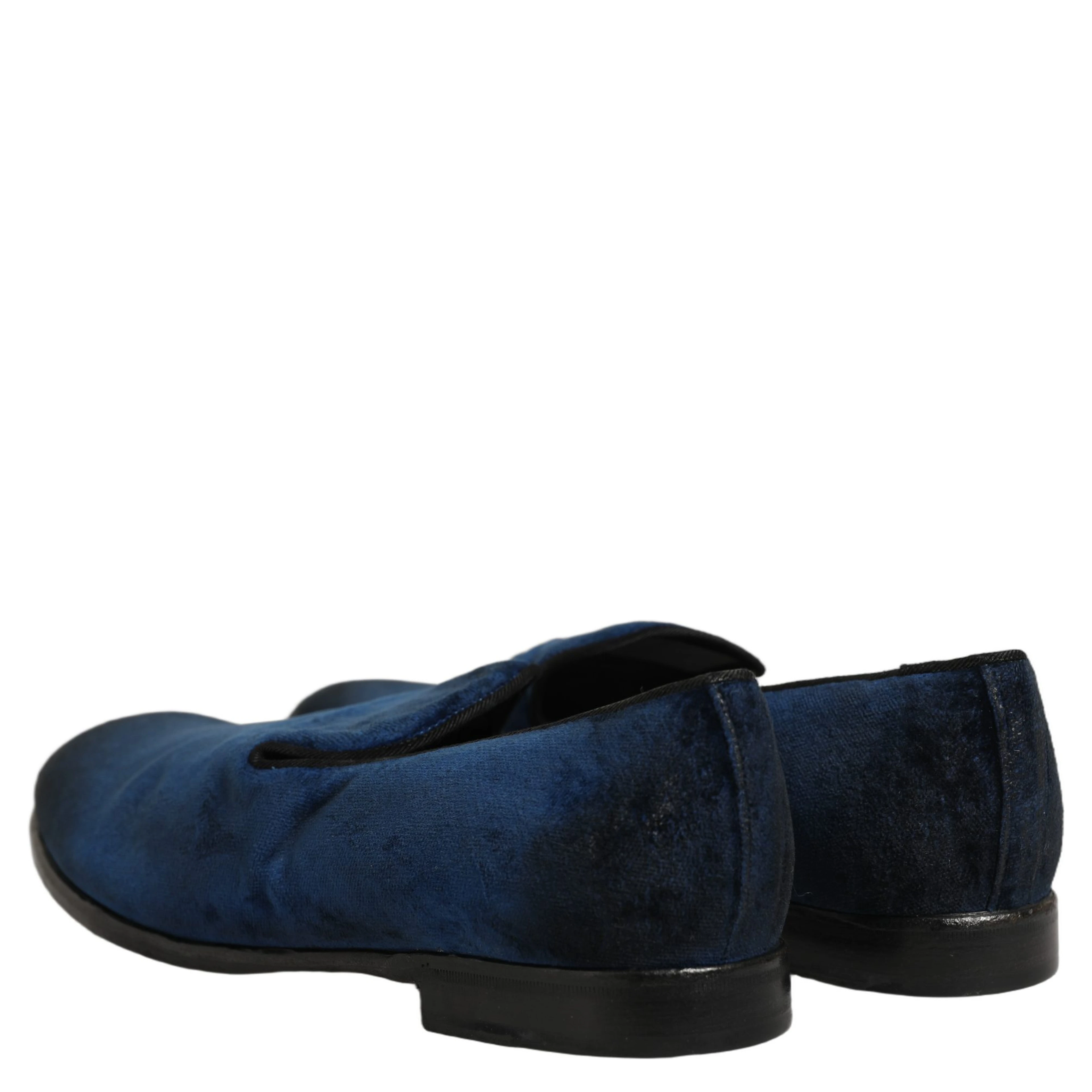 Blue Suede Slip On Men Slippers Loafers Shoes