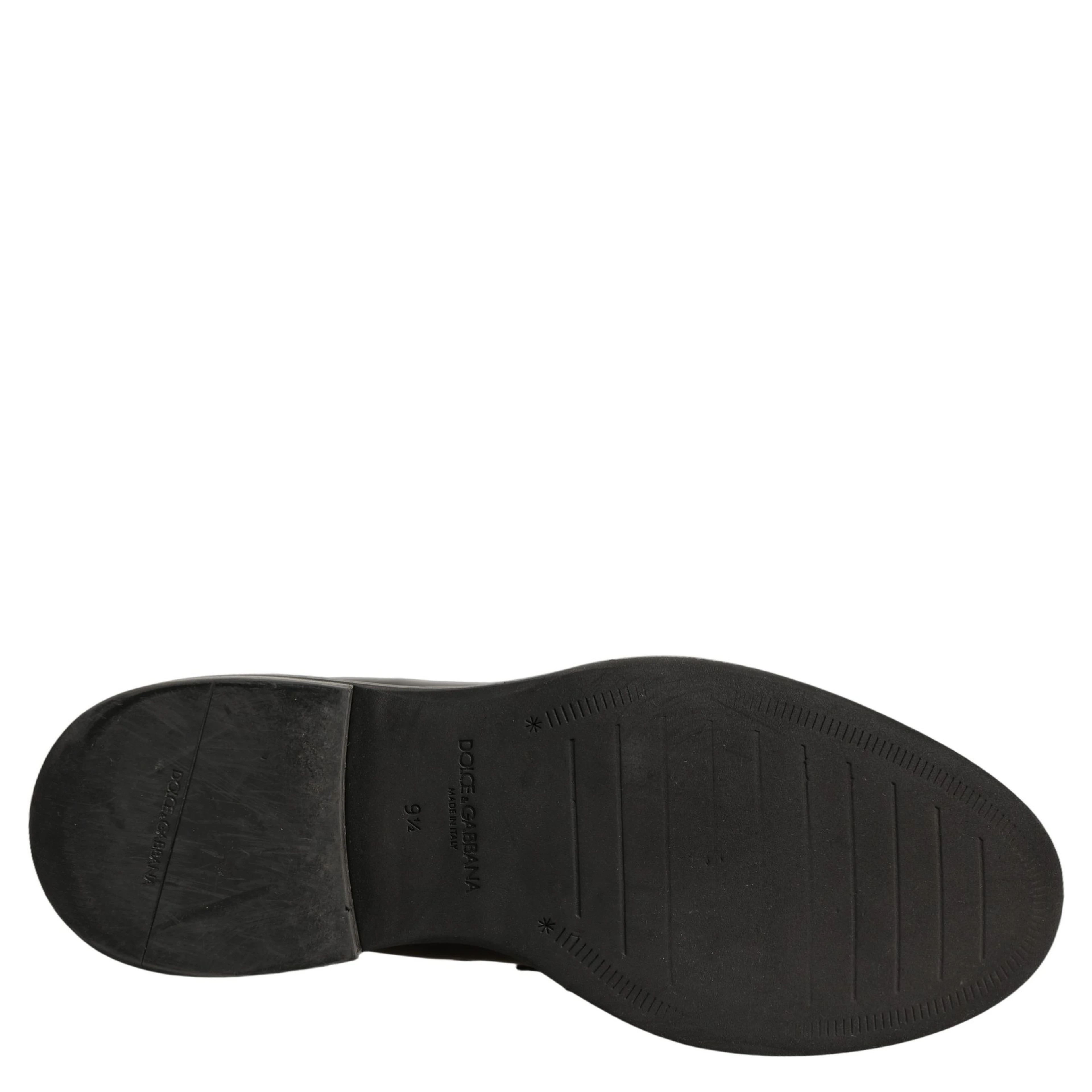 Black Brushed Calf Leather Loafers Shoes