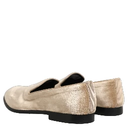 Beige Suede Slip On Slippers Loafers Shoes
