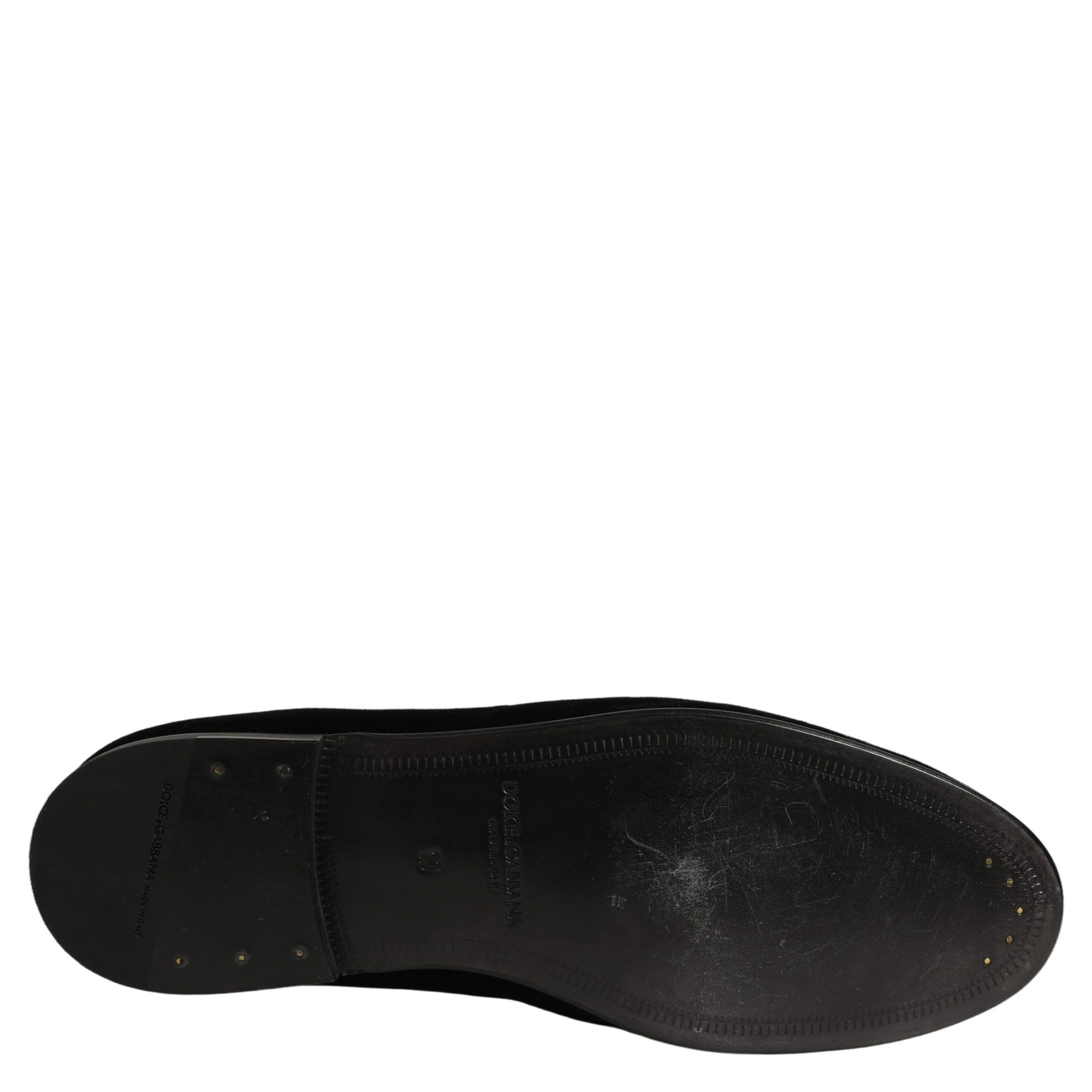 Black Crown Embellished Men Loafers Shoes