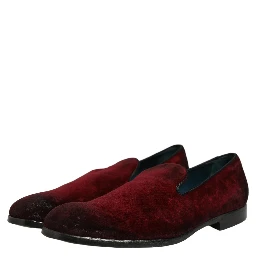 Maroon Suede Slip On Slippers Loafers Shoes