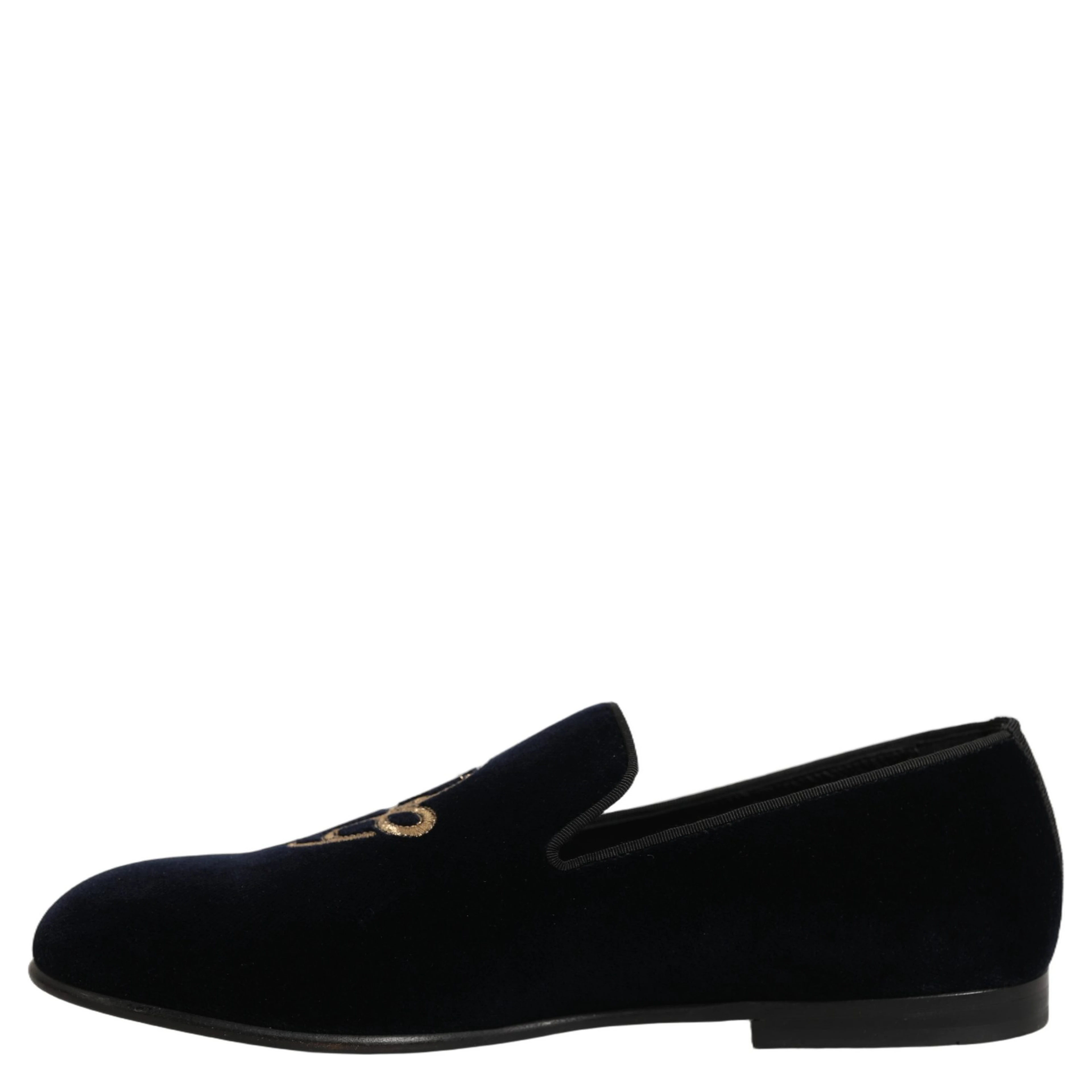 Black Suede DG Logo Slippers Men Loafers Shoes
