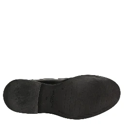 Black Brushed Calf Leather Loafers Shoes