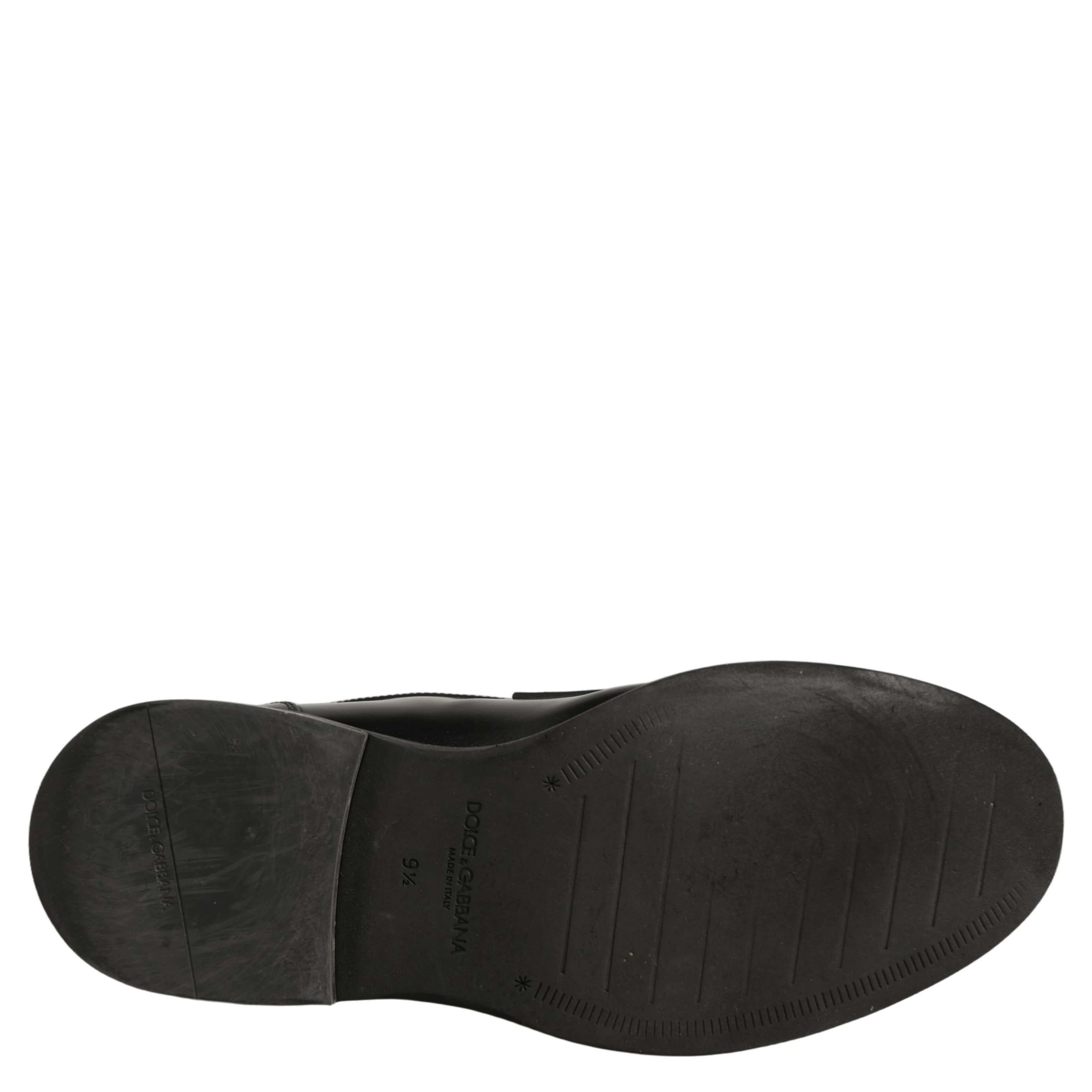 Black Brushed Calf Leather Loafers Shoes