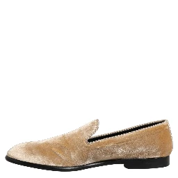Beige Suede Slip On Slippers Loafers Shoes
