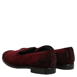 Maroon Suede Slip On Slippers Loafers Shoes