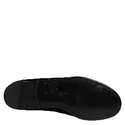 Black Suede DG Logo Slippers Men Loafers Shoes