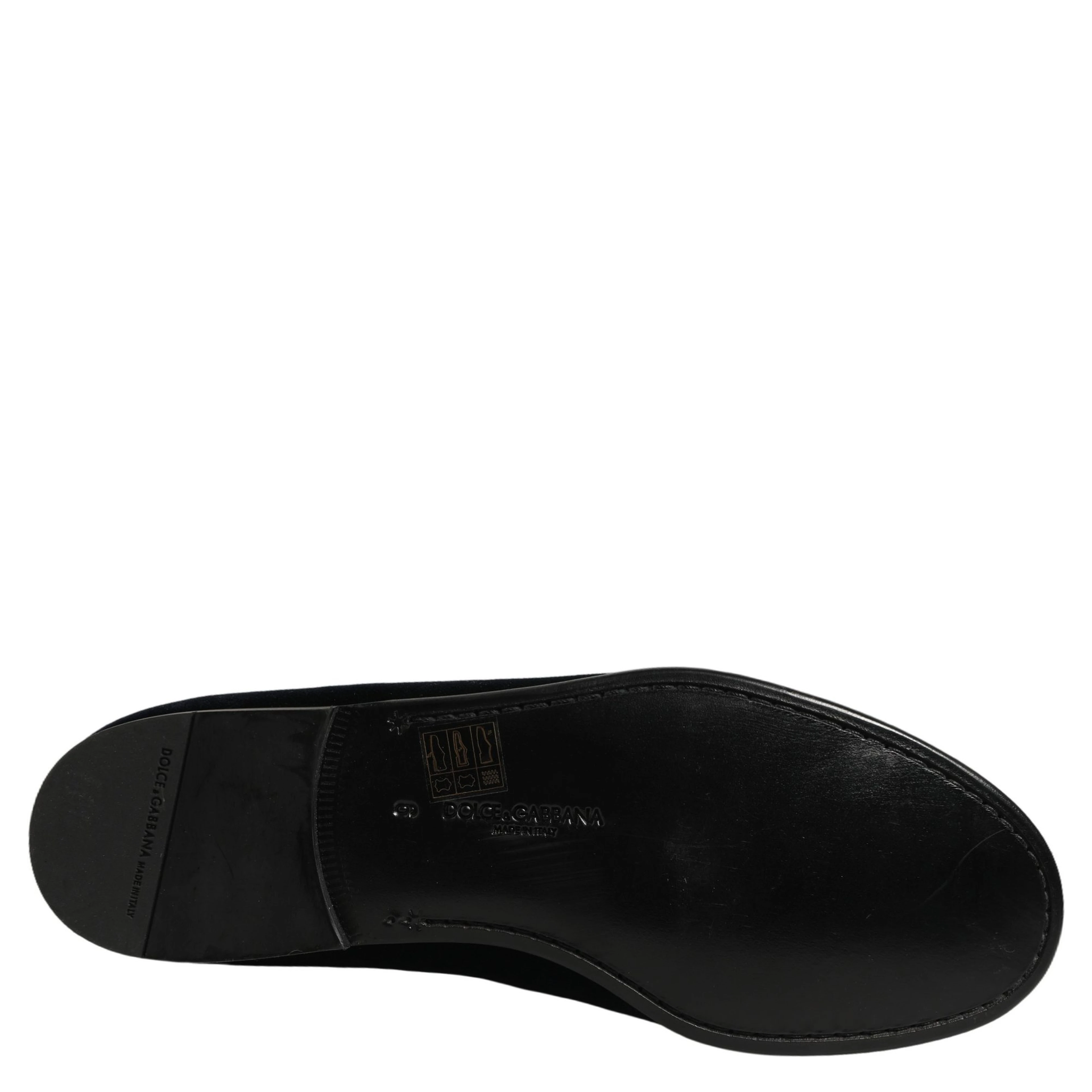 Black Suede DG Logo Slippers Men Loafers Shoes