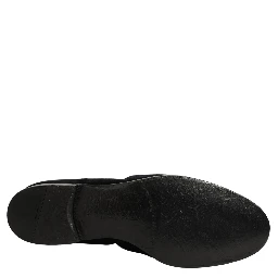 Black Suede Slip On Slippers Loafers Shoes