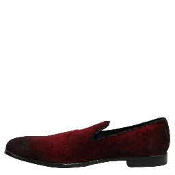 Maroon Suede Slip On Slippers Loafers Shoes