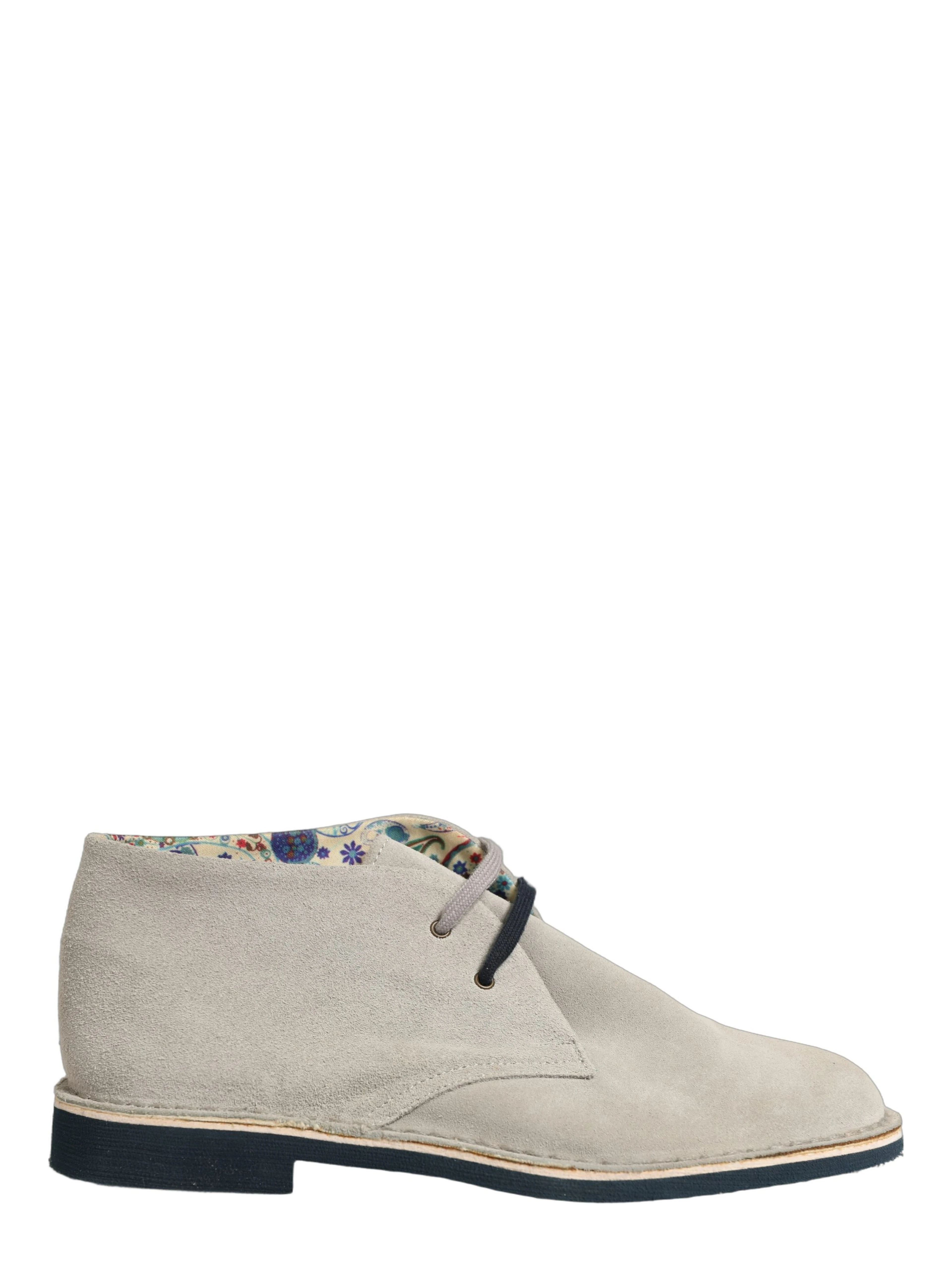 Gray Suede Chukka Lace Up Men Ankle Boots Light
