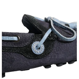 Navy Blue Suede Leather Tassel Loafers Shoes