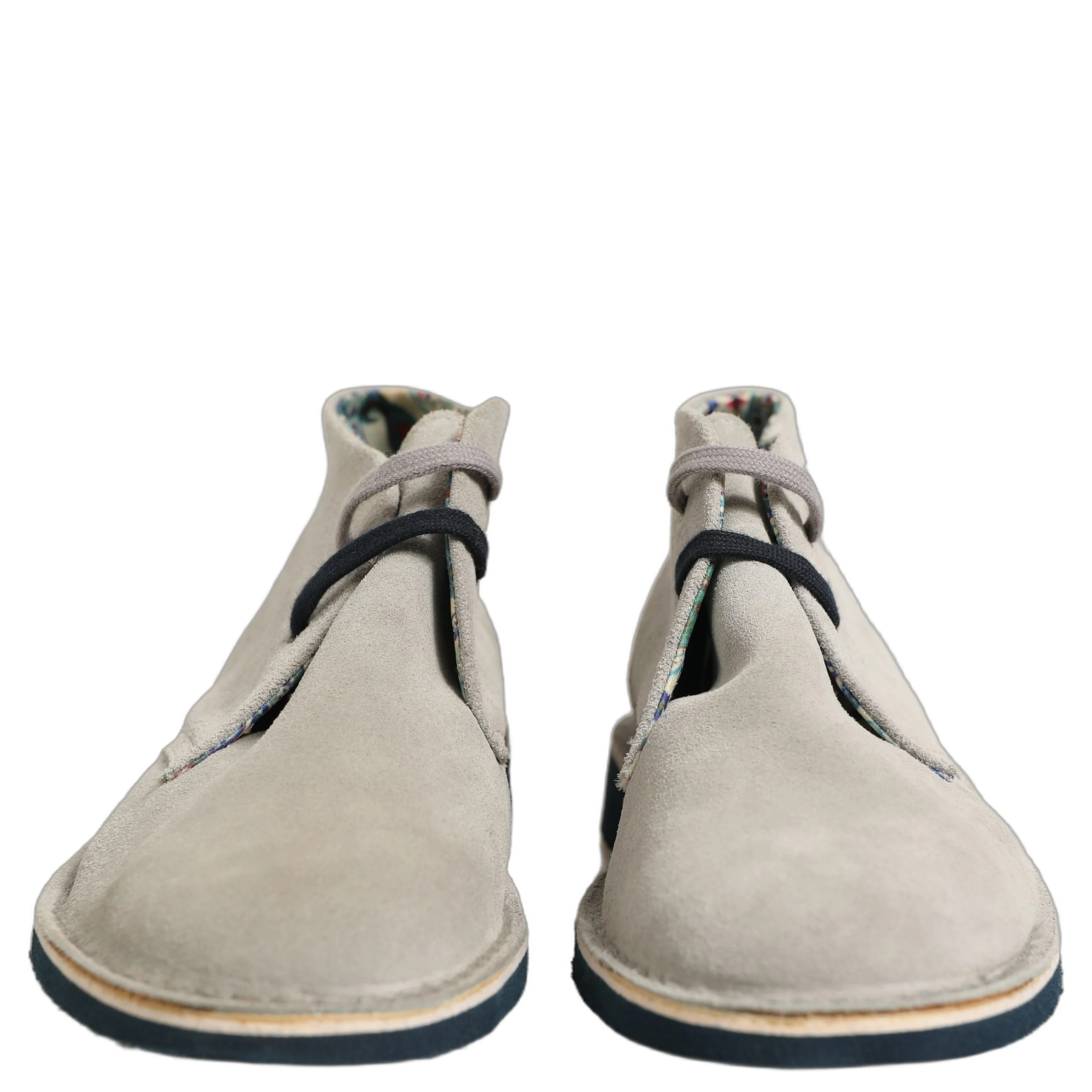 Gray Suede Chukka Lace Up Men Ankle Boots Light