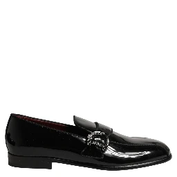 Black Patent Leather Men Loafers Shoes