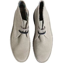 Gray Suede Chukka Lace Up Men Ankle Boots Light