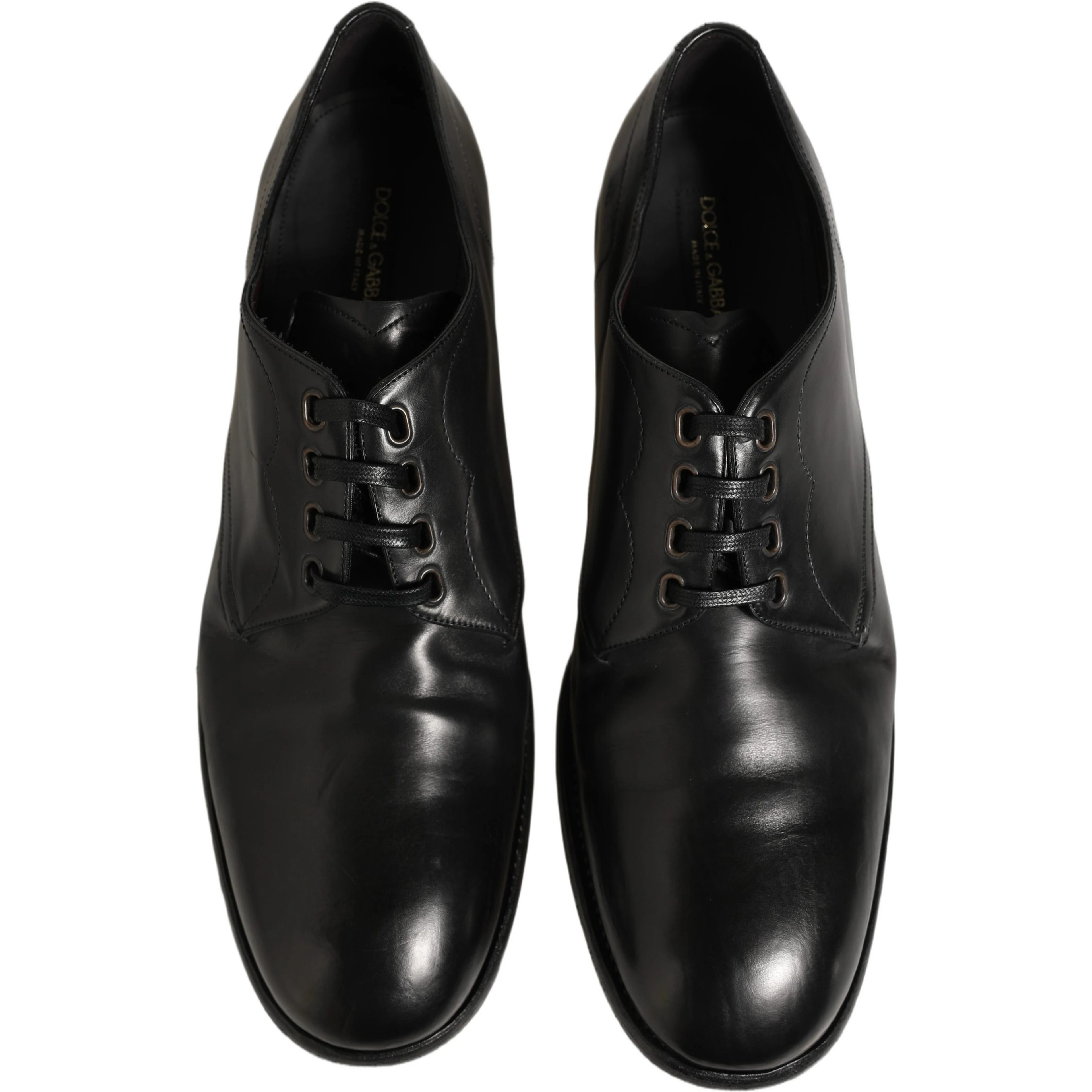 Black Calfskin Leather Derby Men Dress Shoes