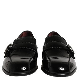 Black Patent Leather Men Loafers Shoes