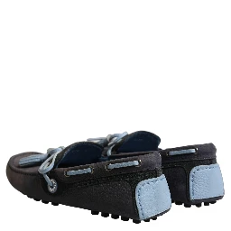 Navy Blue Suede Leather Tassel Loafers Shoes