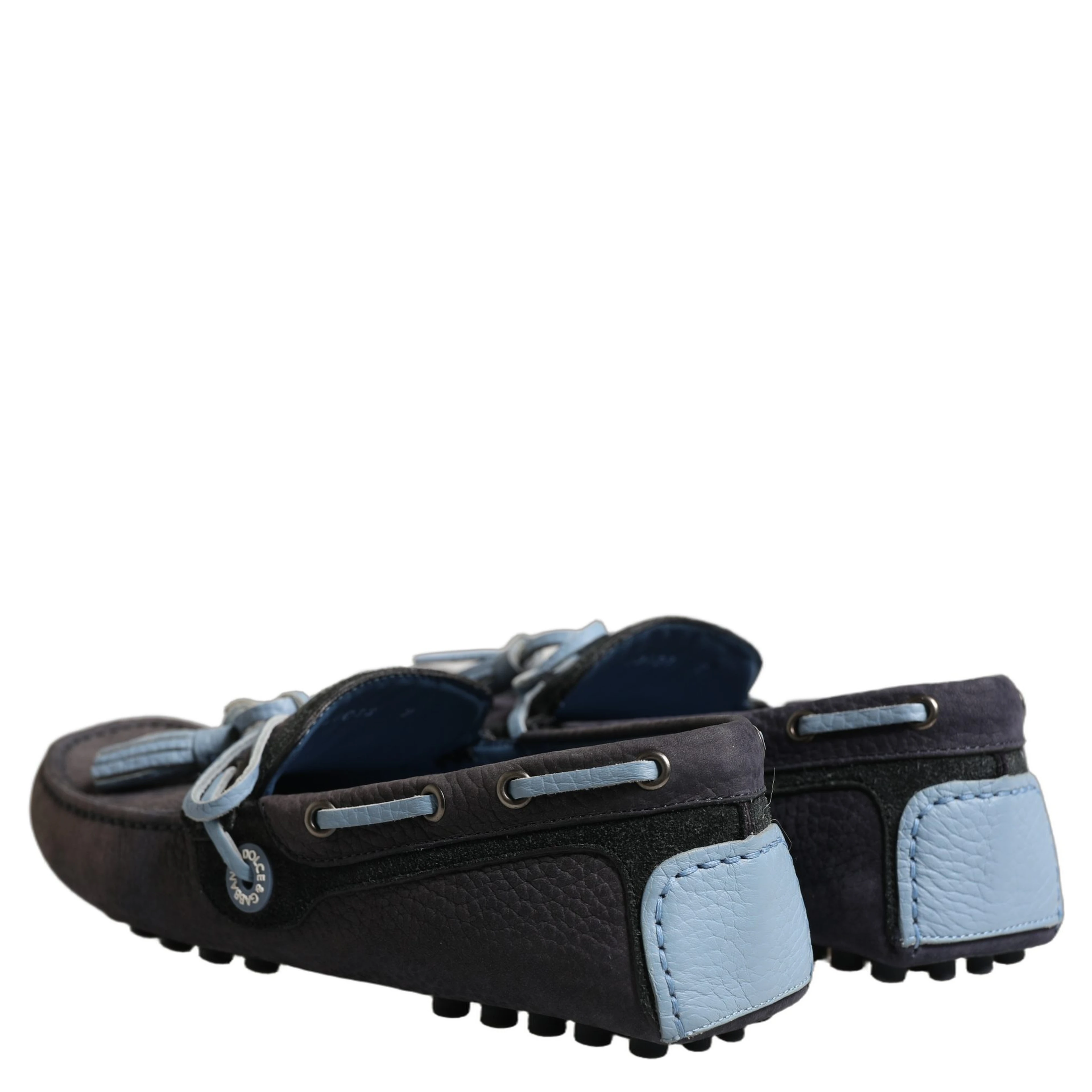Navy Blue Suede Leather Tassel Loafers Shoes