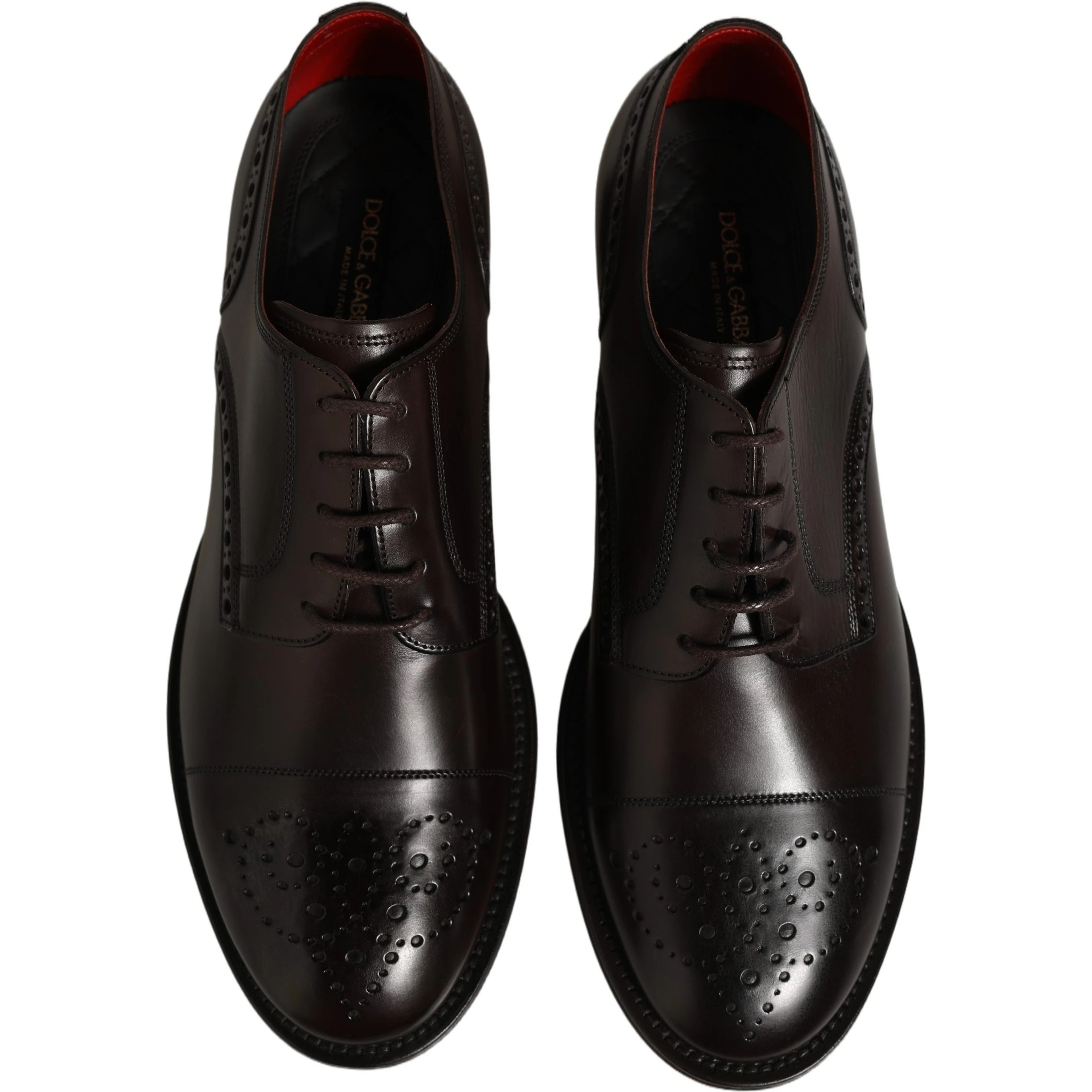 Maroon Calfskin Leather Derby Men Dress Shoes