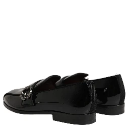 Black Patent Leather Men Loafers Shoes