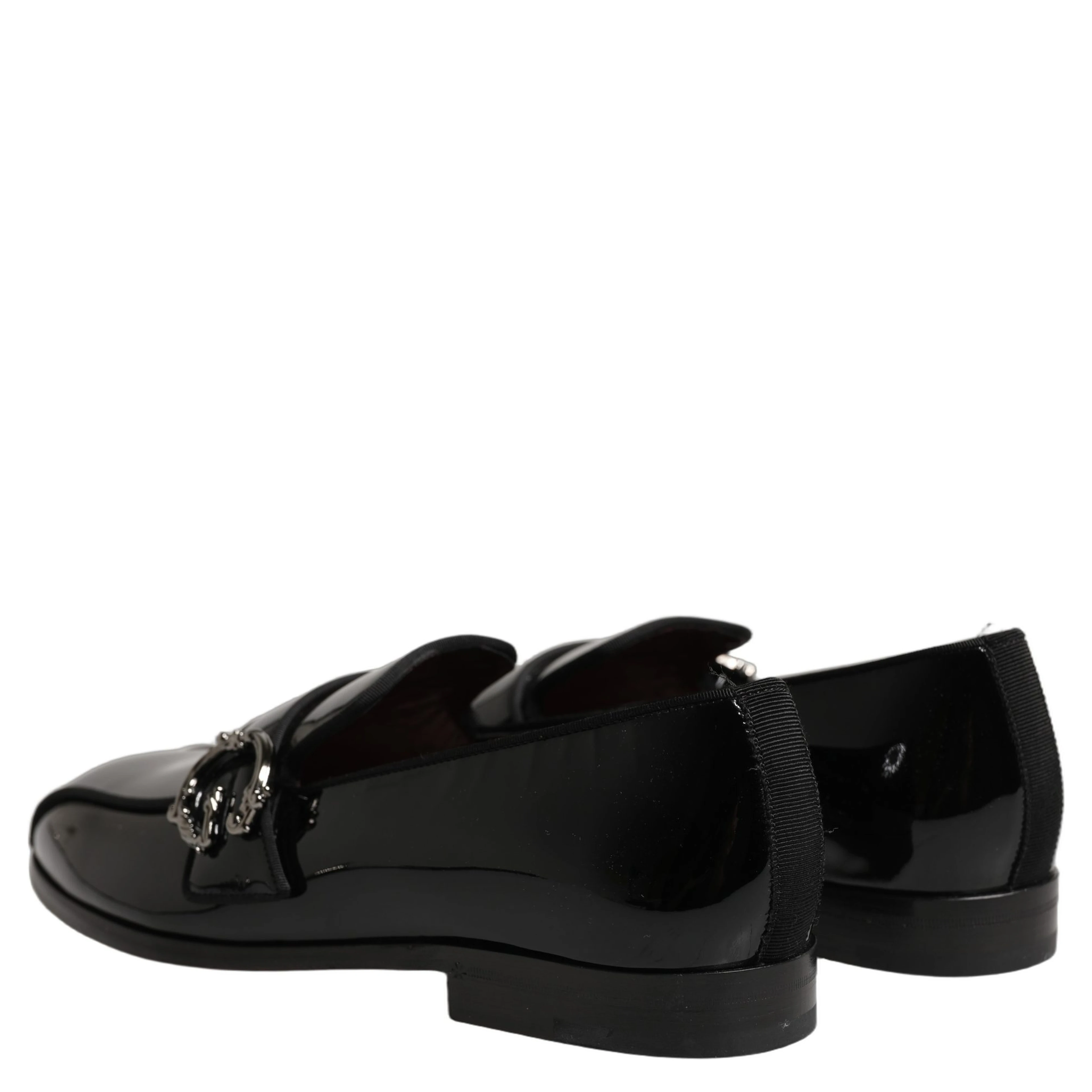 Black Patent Leather Men Loafers Shoes