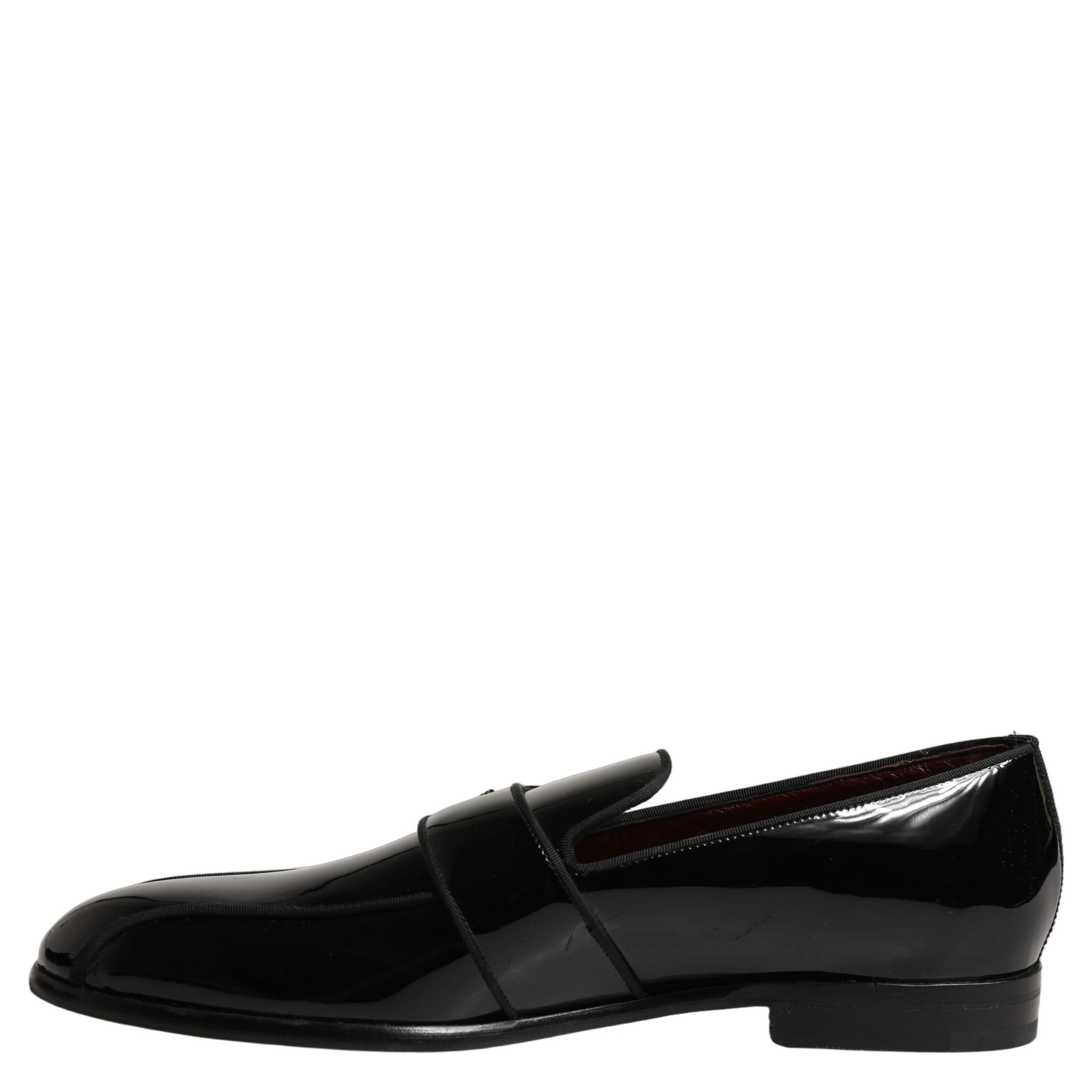 Black Patent Leather Men Loafers Shoes