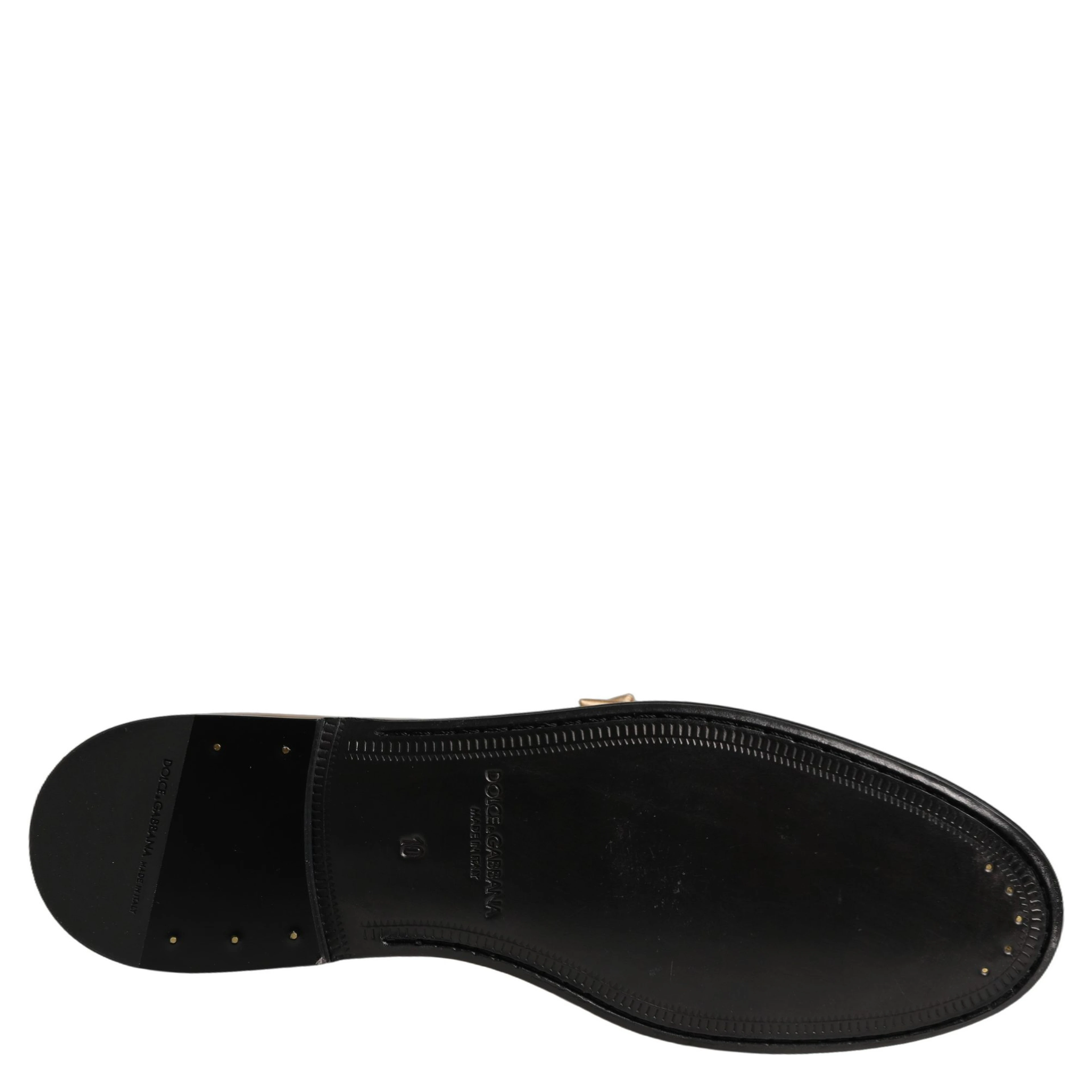 Metallic Gold Leather Flats Loafers Shoes
