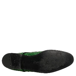 Dress Green Sequined Lace Up Men Derby Shoes