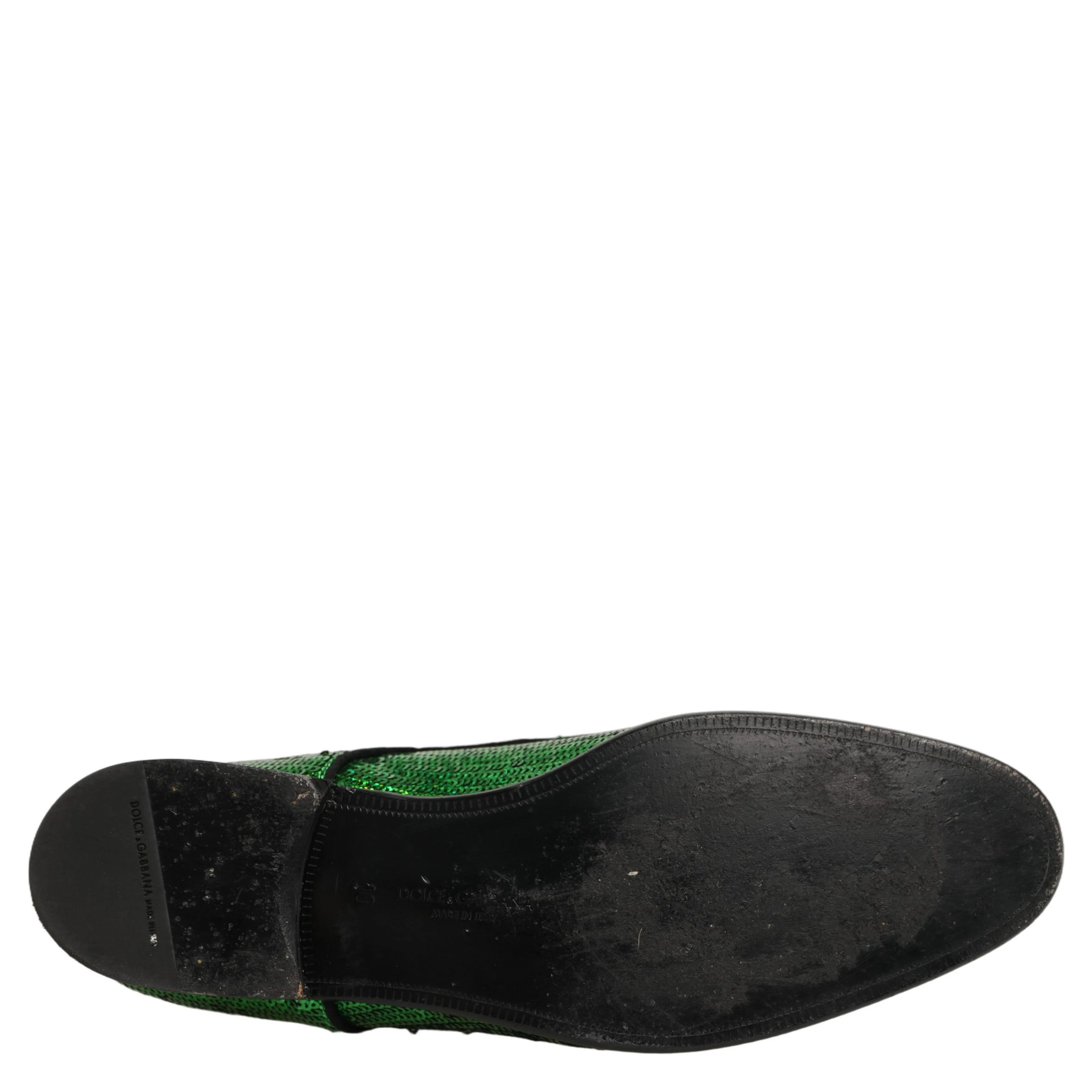 Dress Green Sequined Lace Up Men Derby Shoes