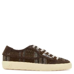 WINDSCAPE LOW WOM XD02 TARTAN FABRIC/SUEDE BROWN/C