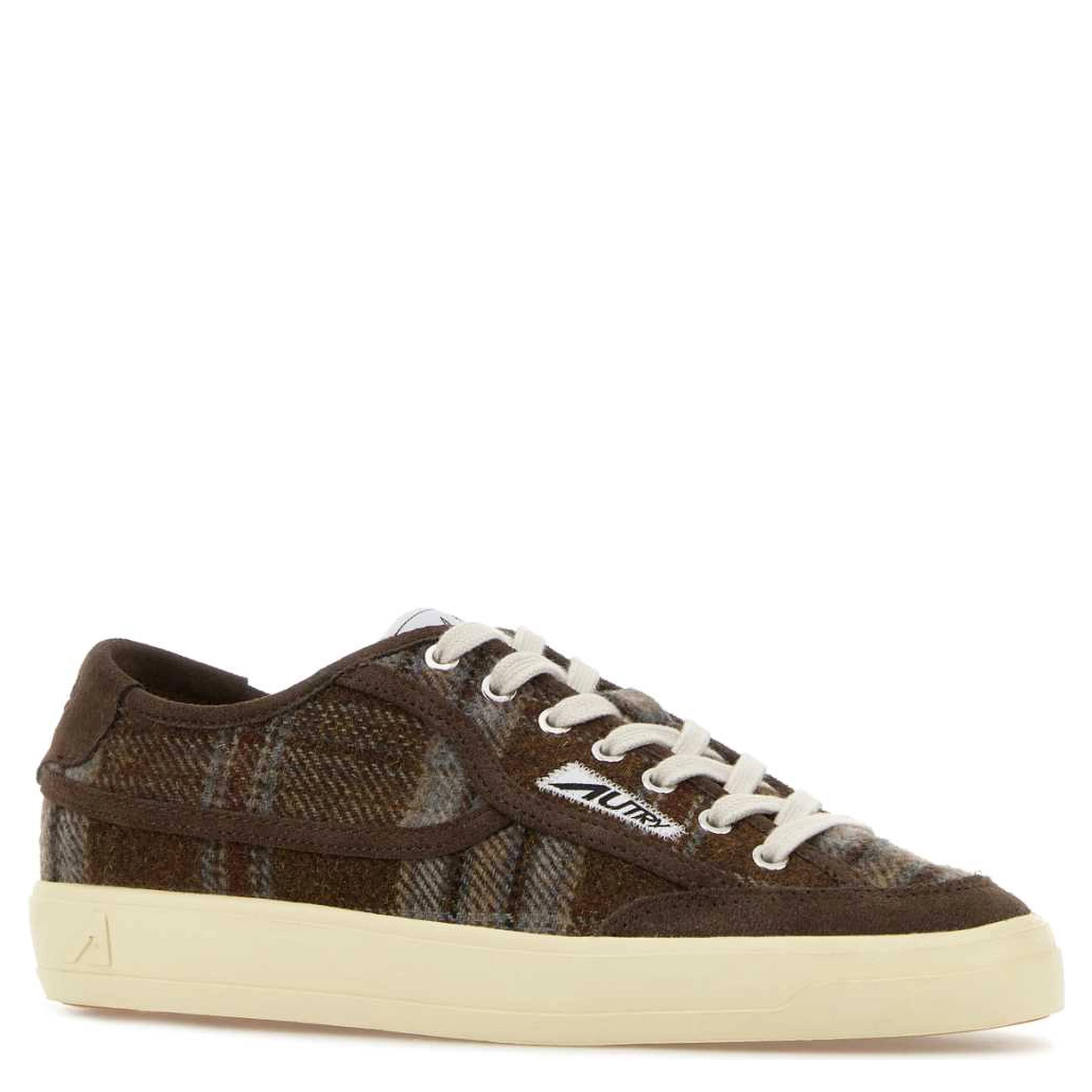 WINDSCAPE LOW WOM XD02 TARTAN FABRIC/SUEDE BROWN/C