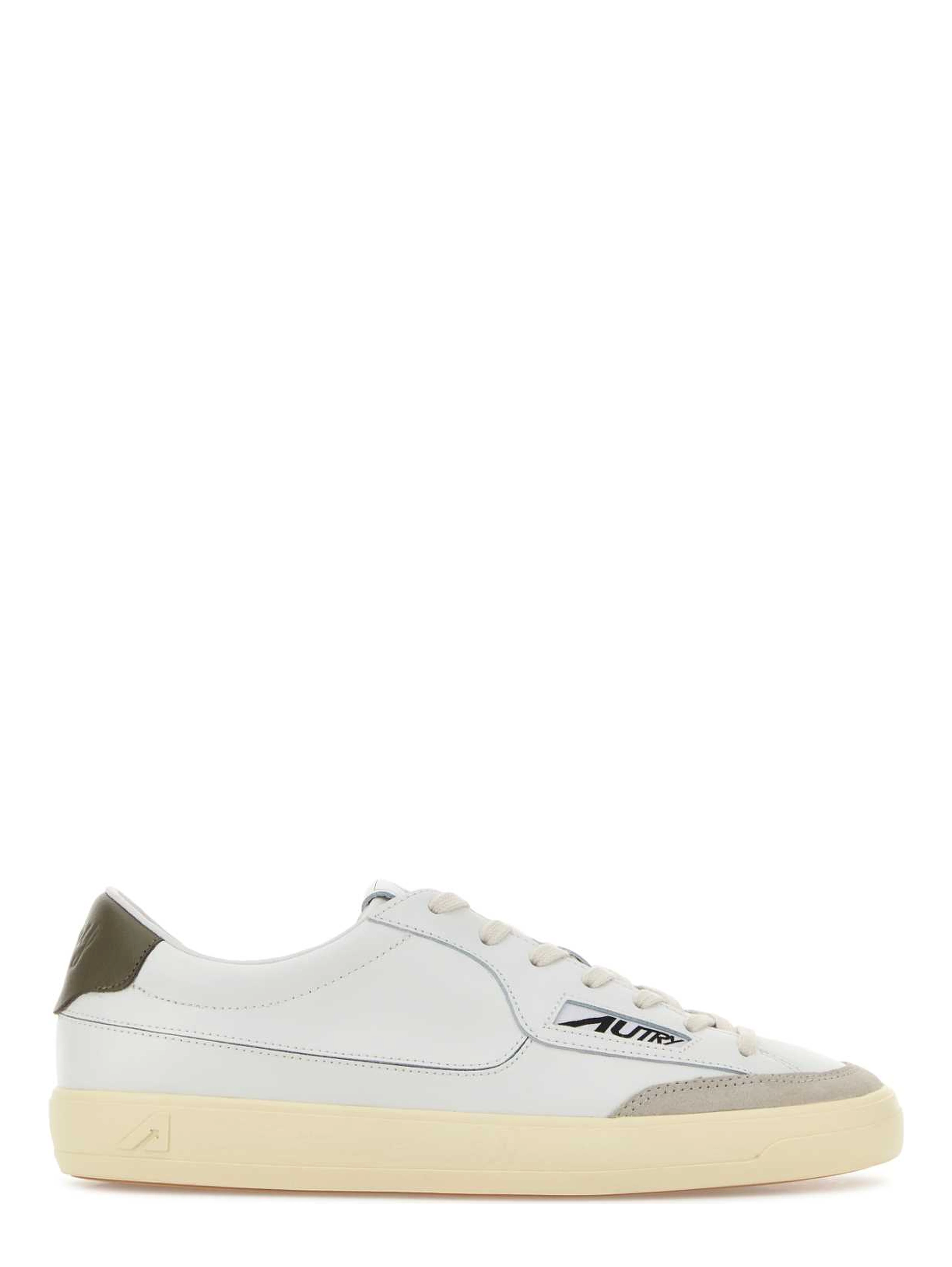 WINDSCAPE LOW MAN UK10 LEATHER/SUEDE WHITE/CHOCOLA