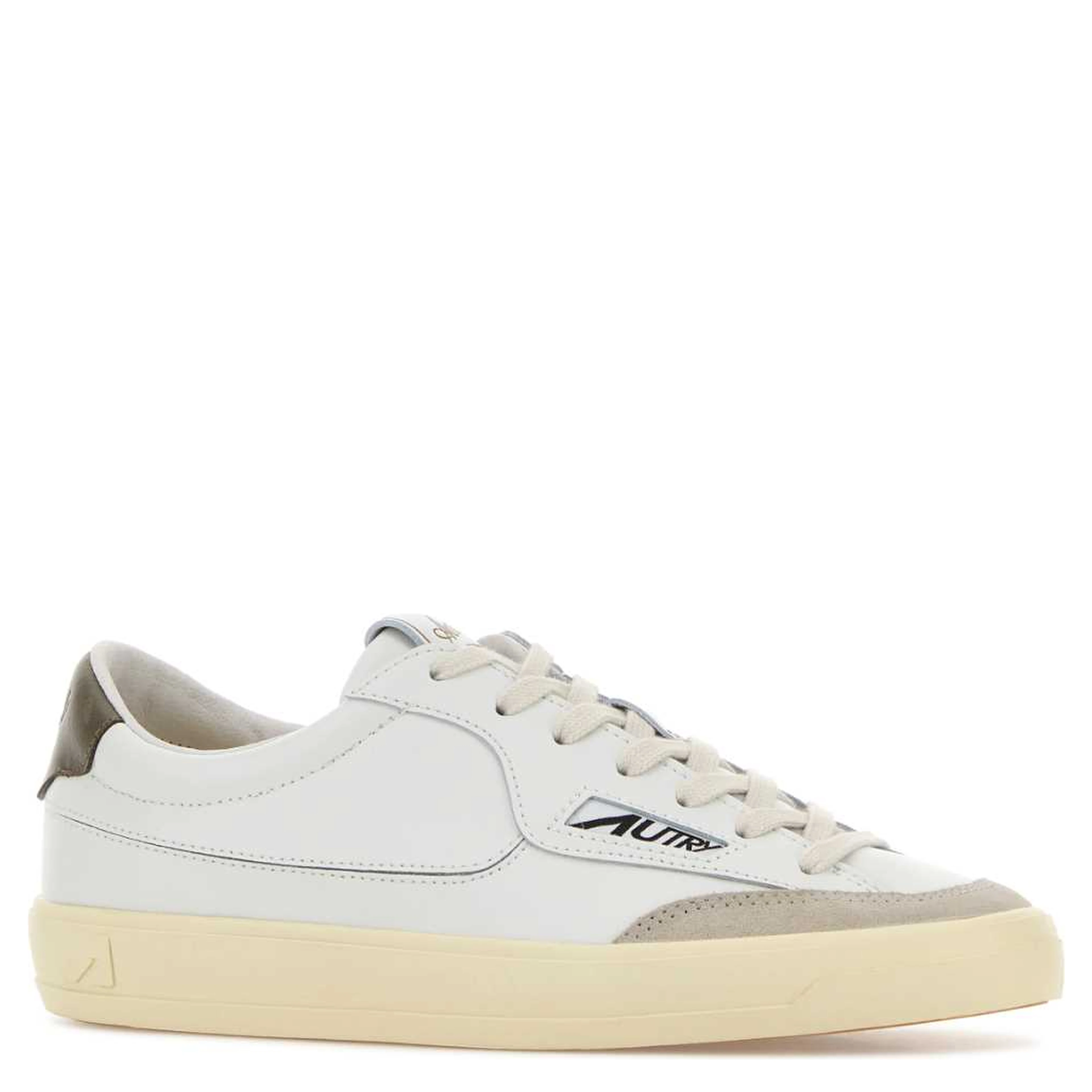 WINDSCAPE LOW WOM UK10 LEATHER/SUEDE WHITE/CHOCOLA