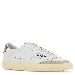 WINDSCAPE LOW MAN UK10 LEATHER/SUEDE WHITE/CHOCOLA