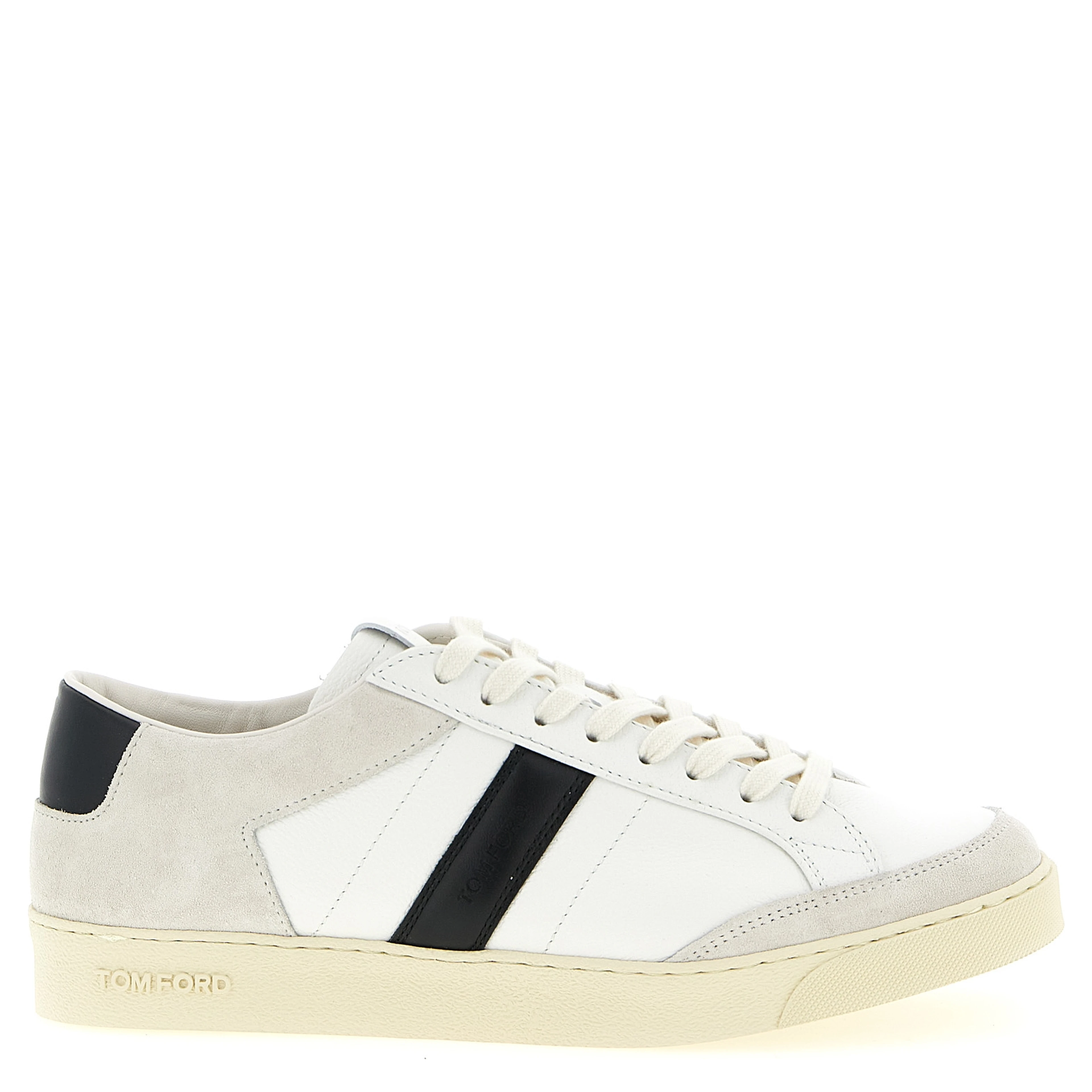 Bicolor Leather Low Top Sneakers