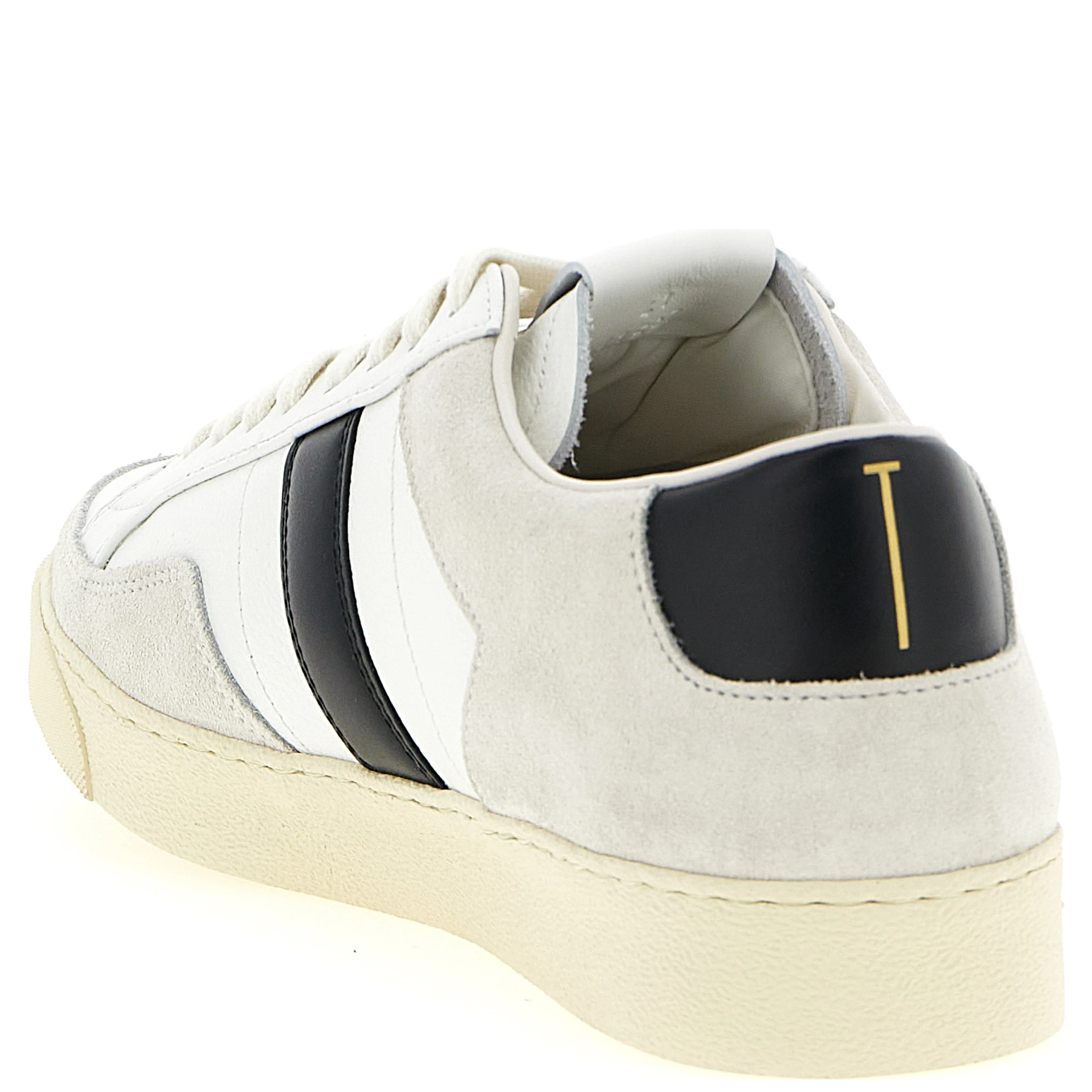 Bicolor Leather Low Top Sneakers