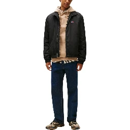 Black Recycled Polyester Bomber