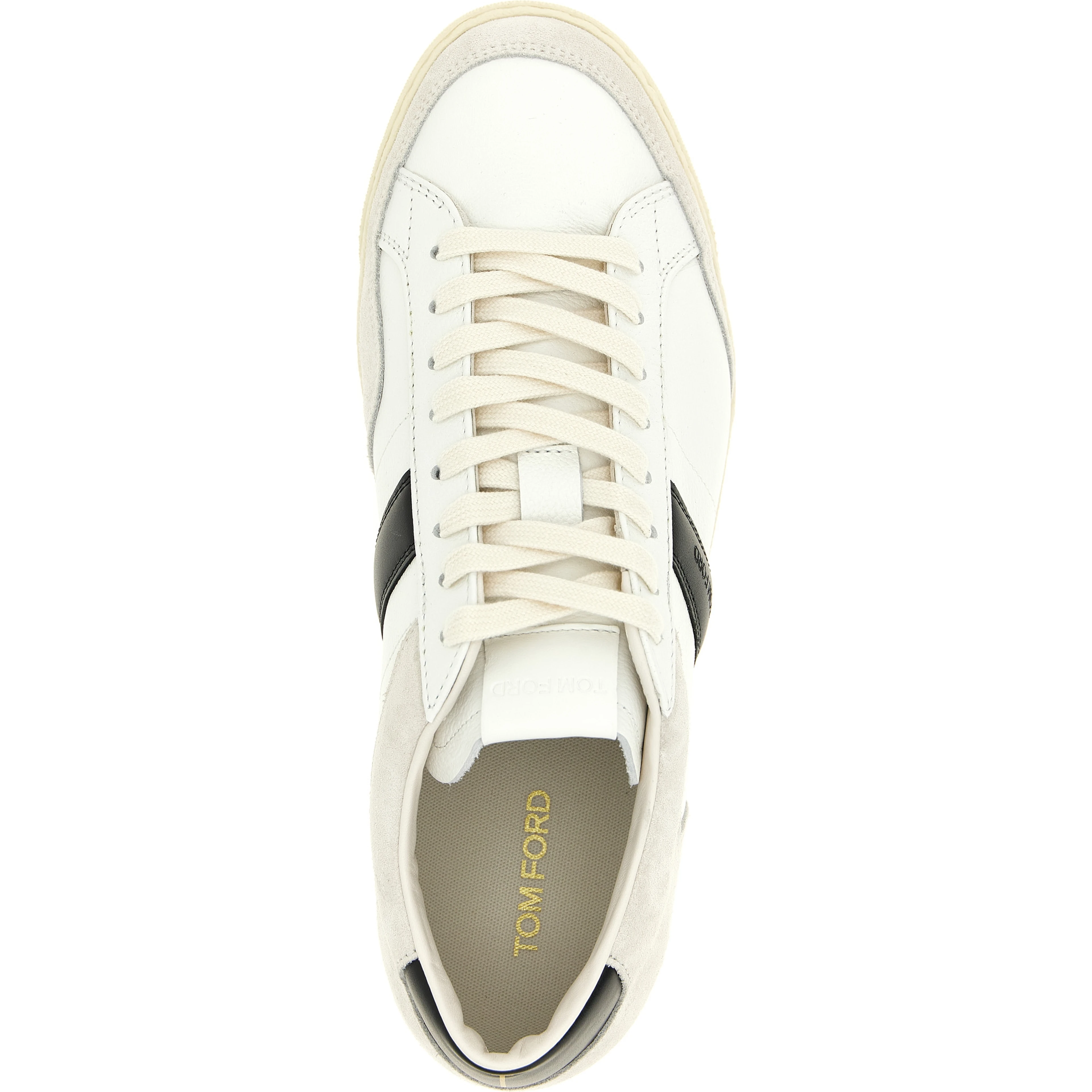 Bicolor Leather Low Top Sneakers