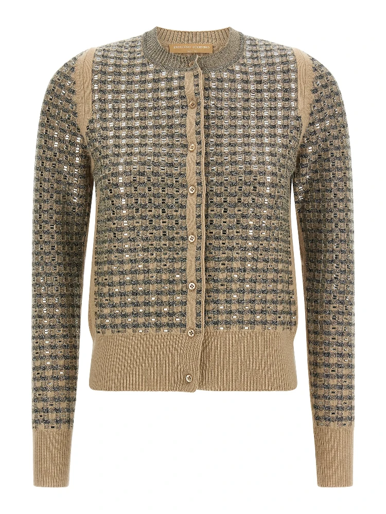 Beige Virgin Wool Cardigan
