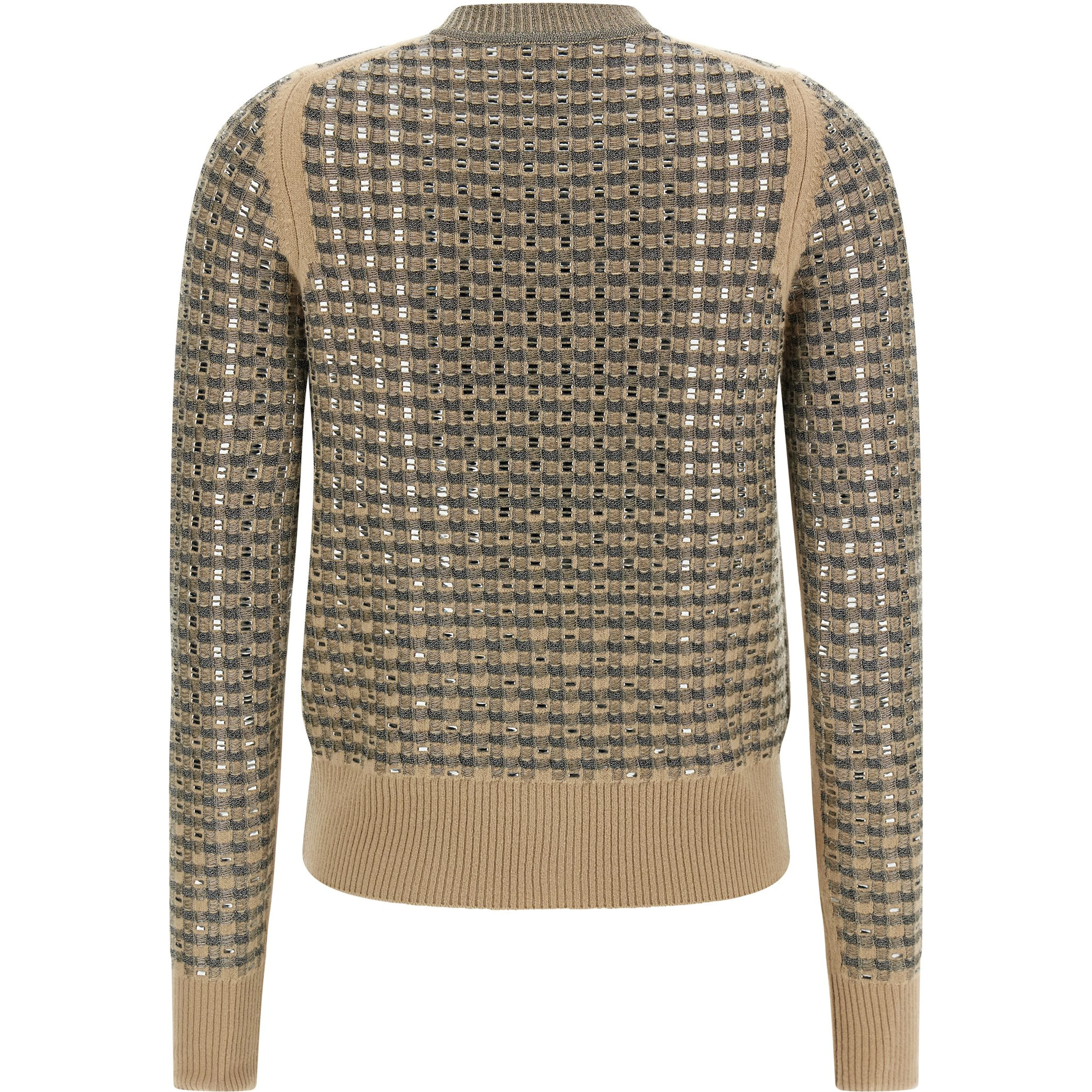 Beige Virgin Wool Cardigan