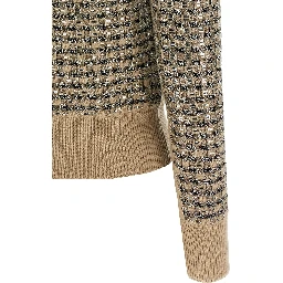 Beige Virgin Wool Cardigan