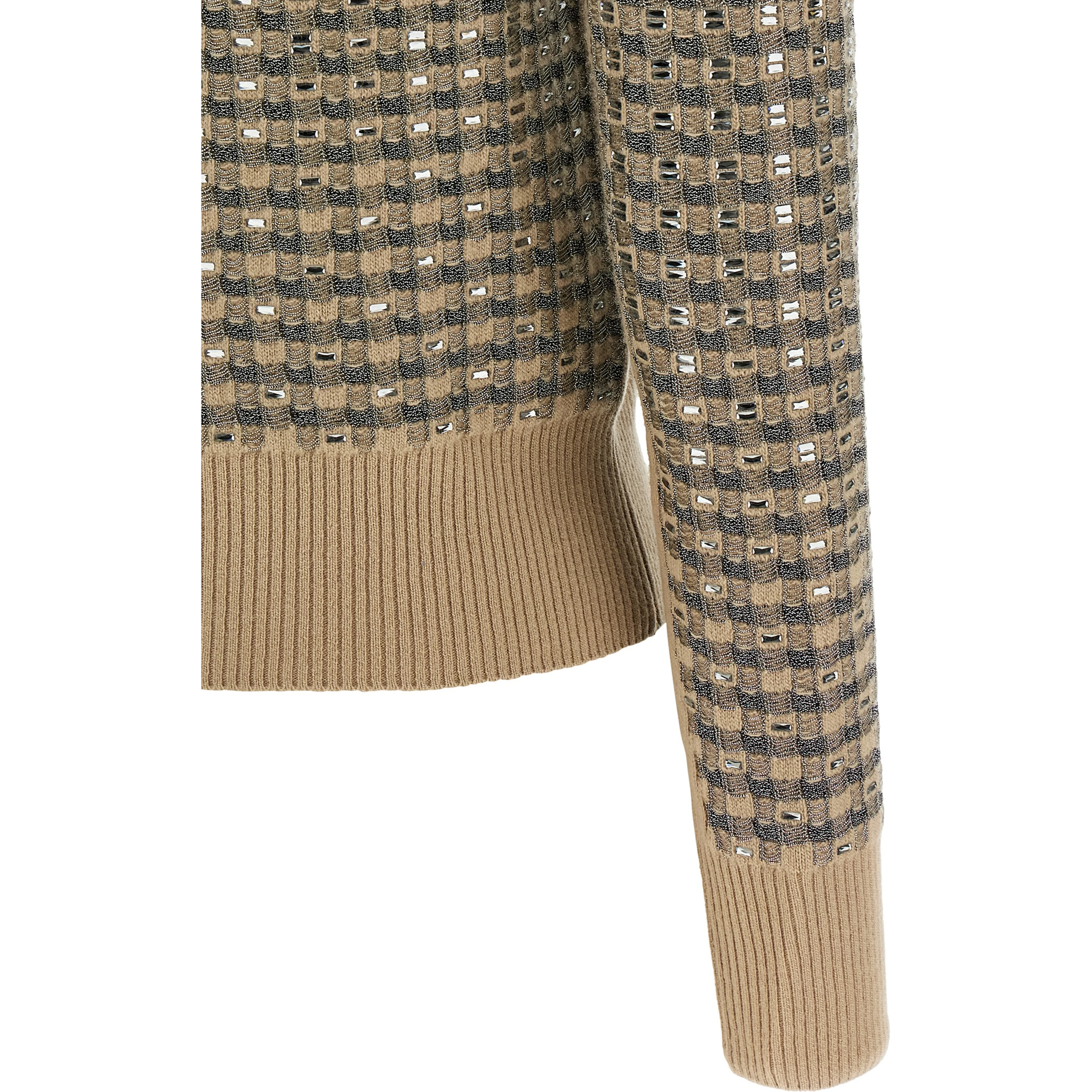 Beige Virgin Wool Cardigan