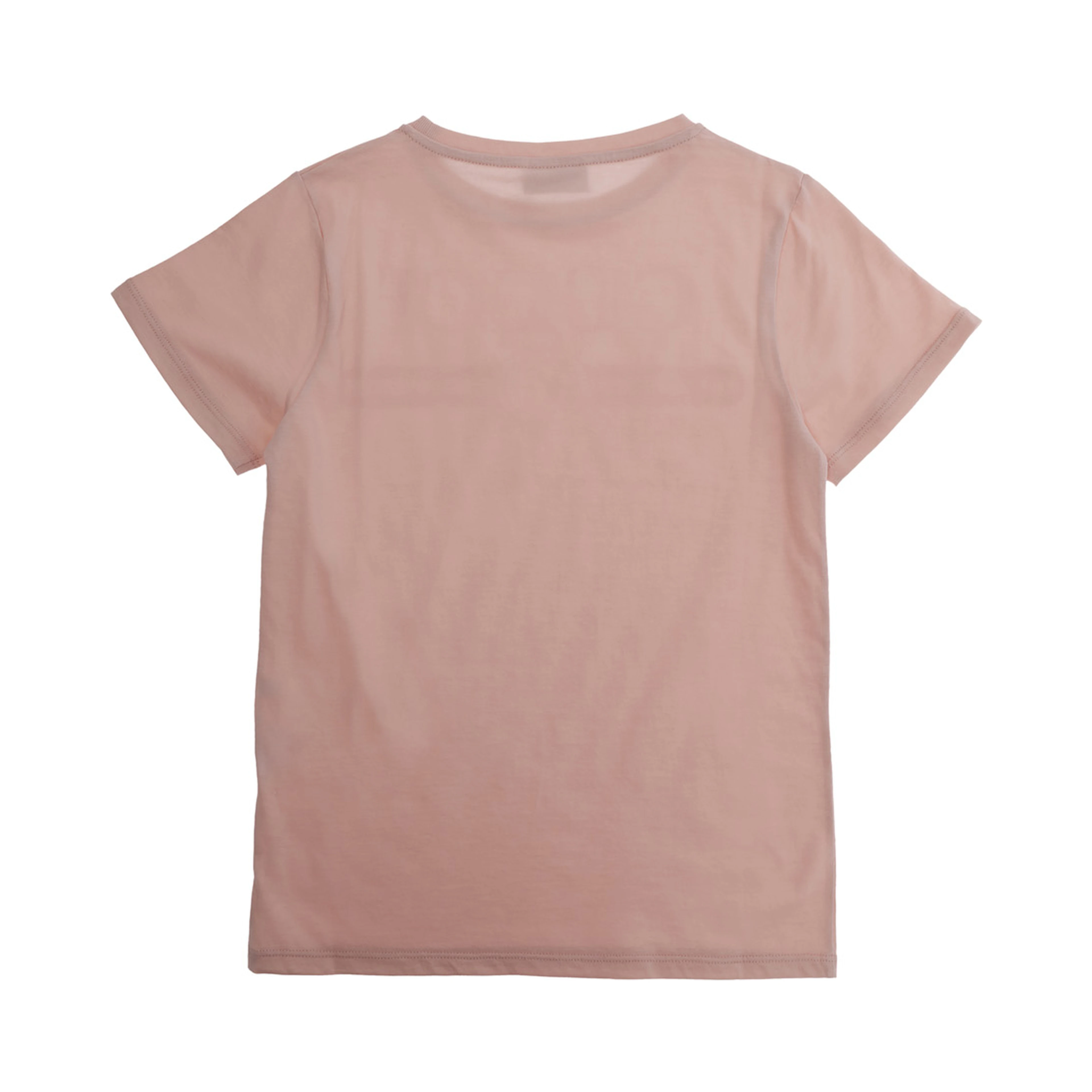 Pink T-Shirt with Front Logo in Cotton Boy